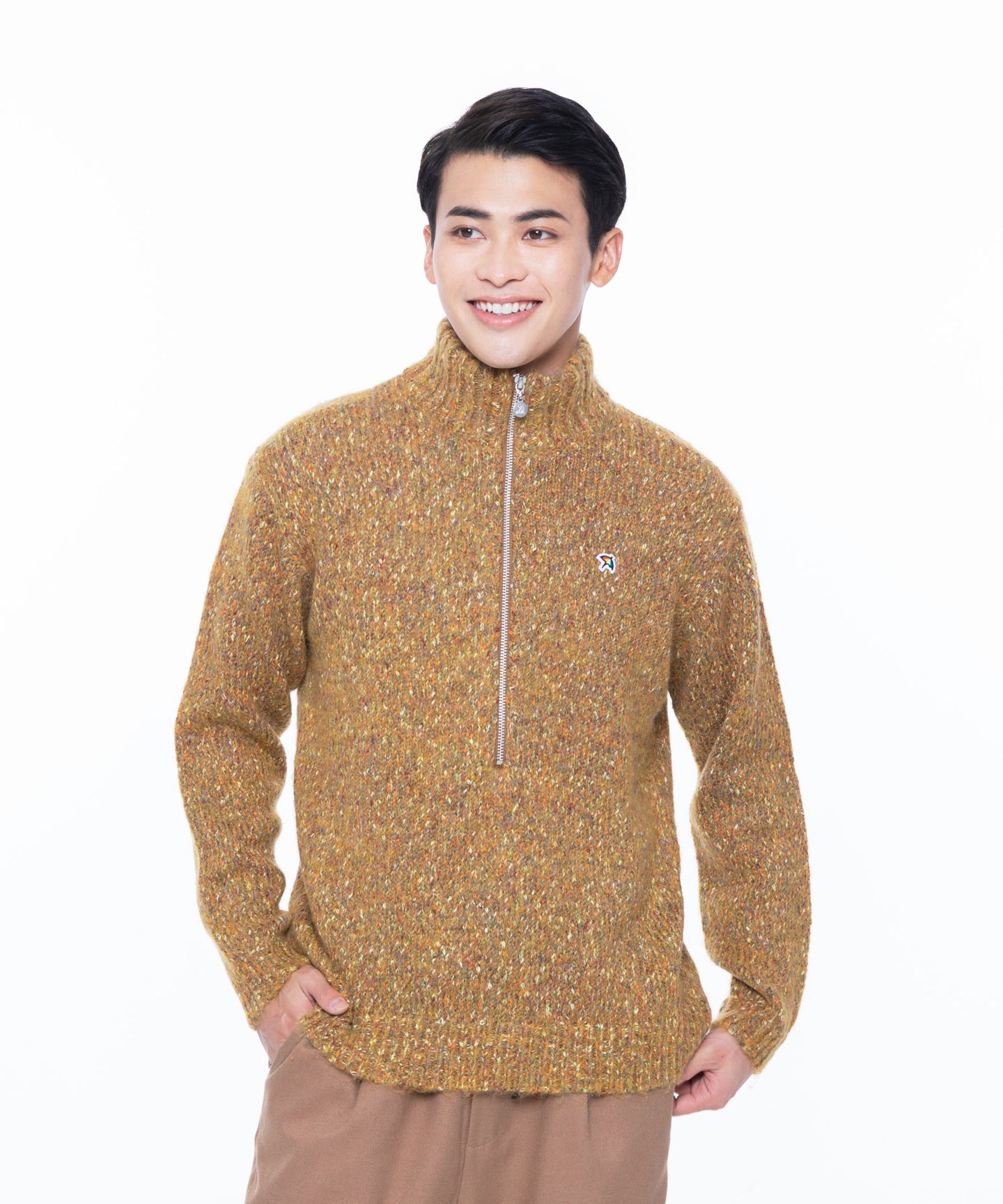 Arnold Palmer 【残り2点】カラーメランジ ハーフジッププルオーバーニット